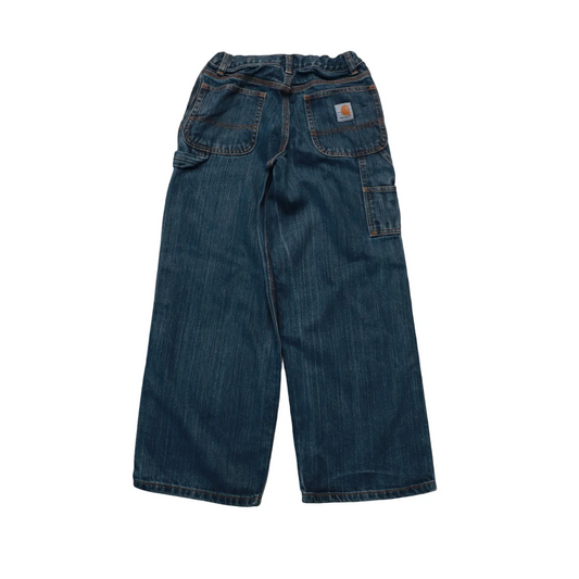 Carhartt Kids Denim Carpenter Trousers Blue Age 10Y