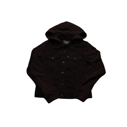 Levis Kids Hooded Denim Jacket Black Age 13Y