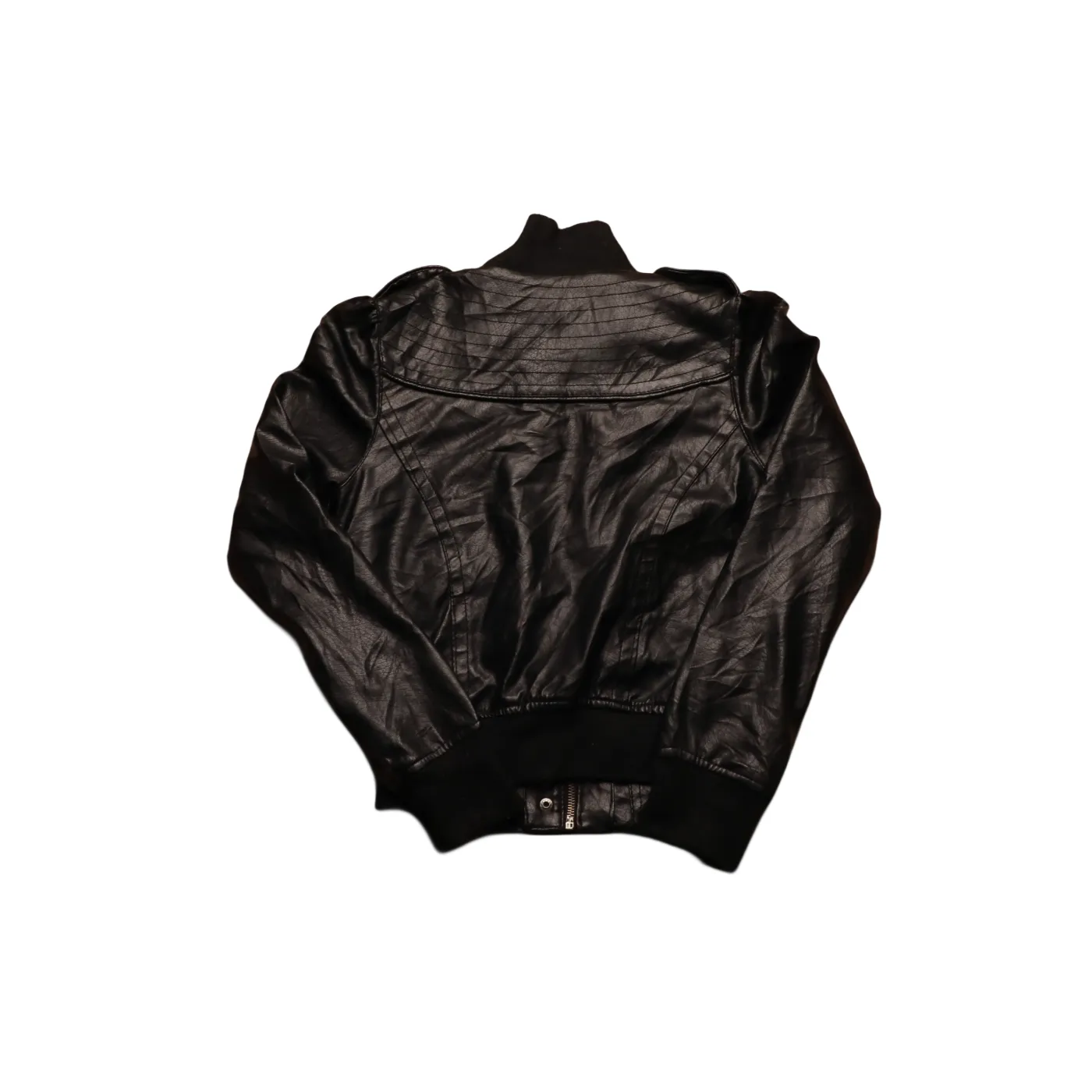 Unbranded Kids Leather Jacket Black Age 8Y