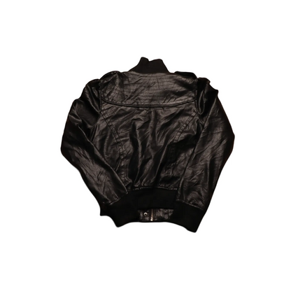 Unbranded Kids Leather Jacket Black Age 8Y