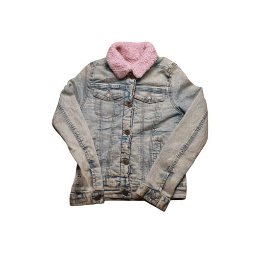 Levis Kids Sherpa Lined Jacket Blue Age 10-12Y