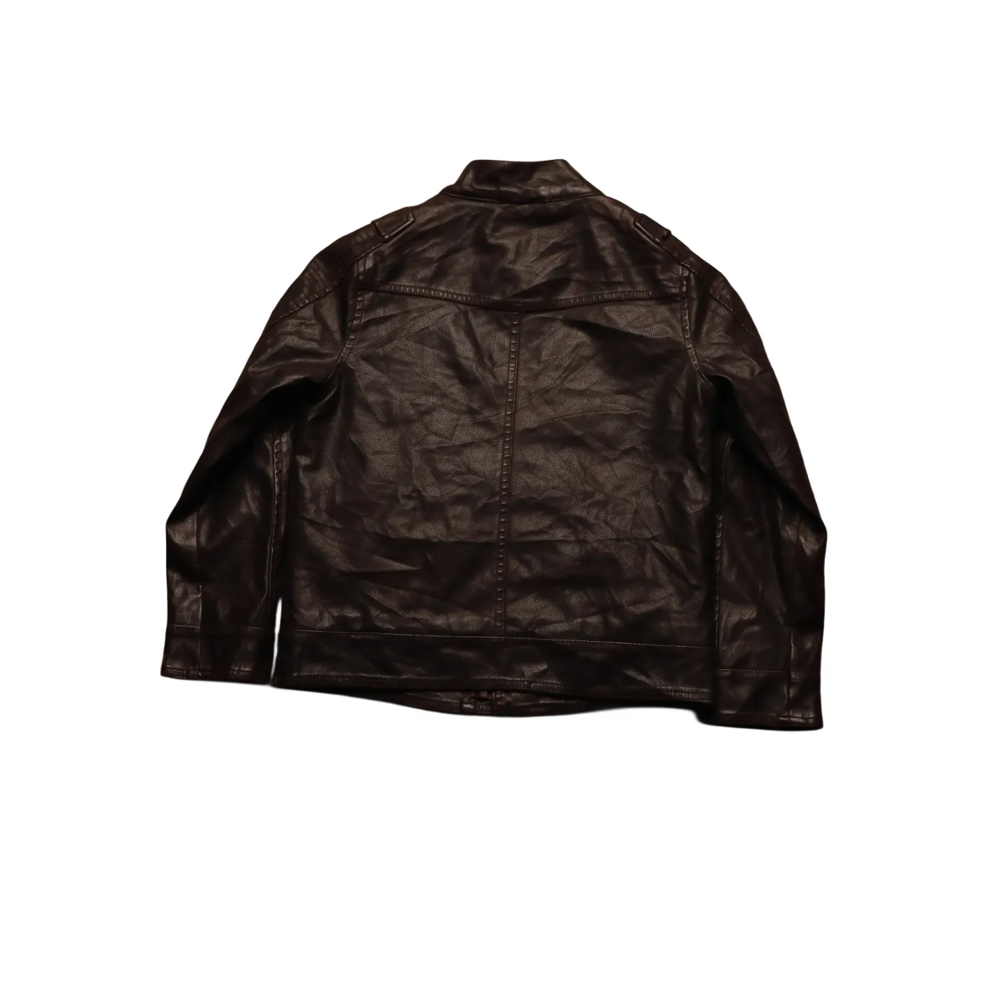 Urban Republic Kids Leather Jacket Brown Age 7Y