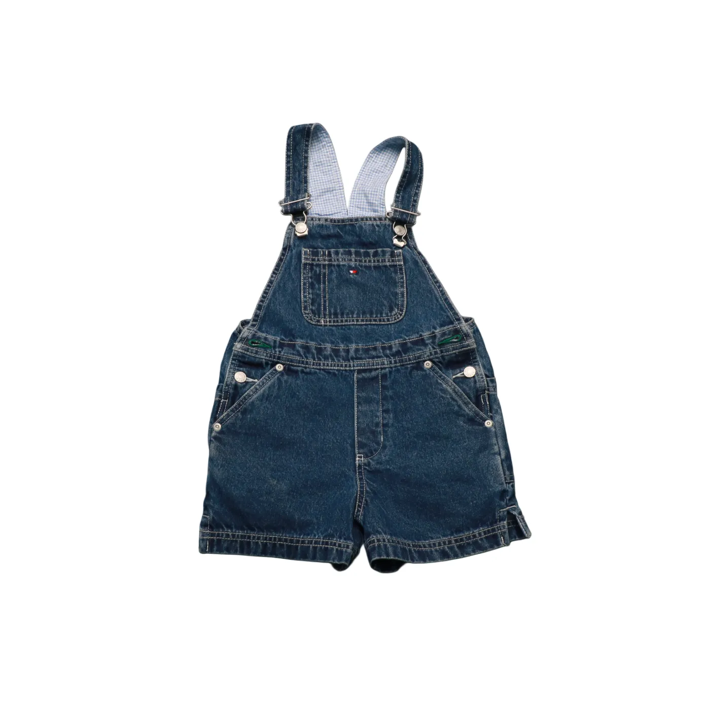 Tommy Hilfiger Kids Denim Shortall Dungarees Blue Age 6Y