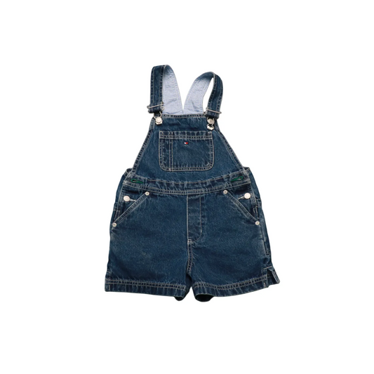 Tommy Hilfiger Kids Denim Shortall Dungarees Blue Age 6Y