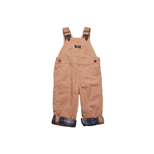 OshKosh Kids Checkered Lined Dungarees Pink Age 2Y