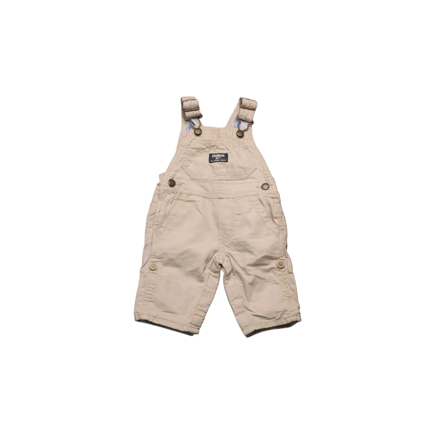 OshKosh Kids Shortalls Dungarees Beige Age 3M