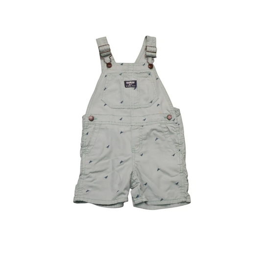 OshKosh Kids Dinosaur print Shortall Dungarees Green Age 24M