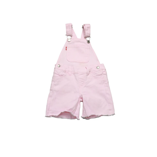 Levis Kids Shortall Dungarees Pink Age 2Y