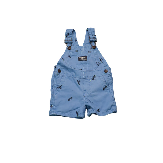 OshKosh Kids Dinosuar Embroidery Shortall Dungarees Blue Age 6M