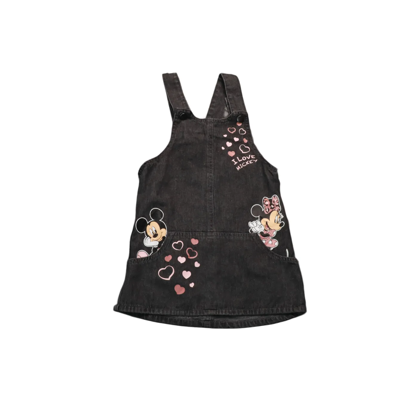 Disney Kids Mini Print Skirt Dungarees Black Age 3T