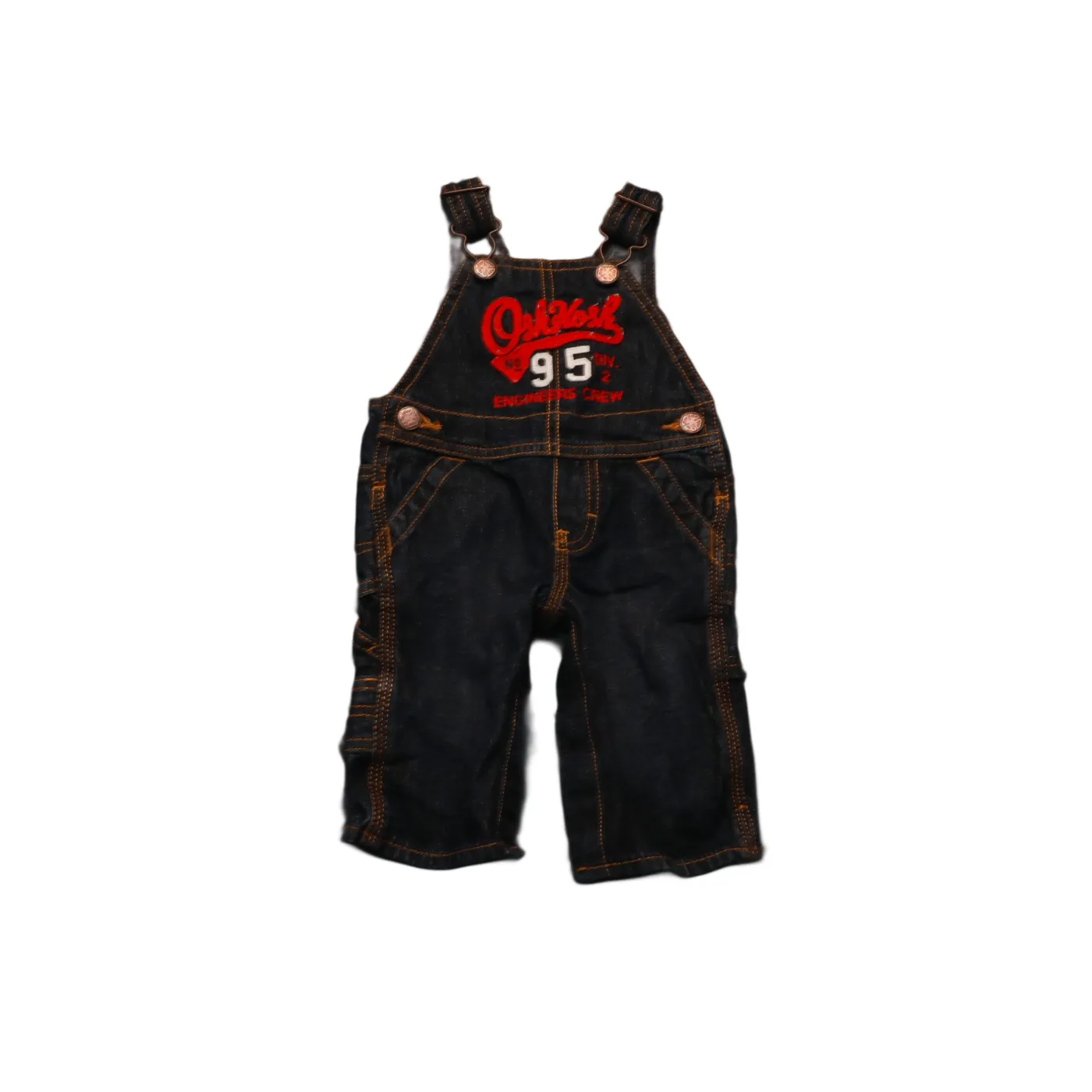 OshKosh Kids Denim Dungarees Black Age 3M