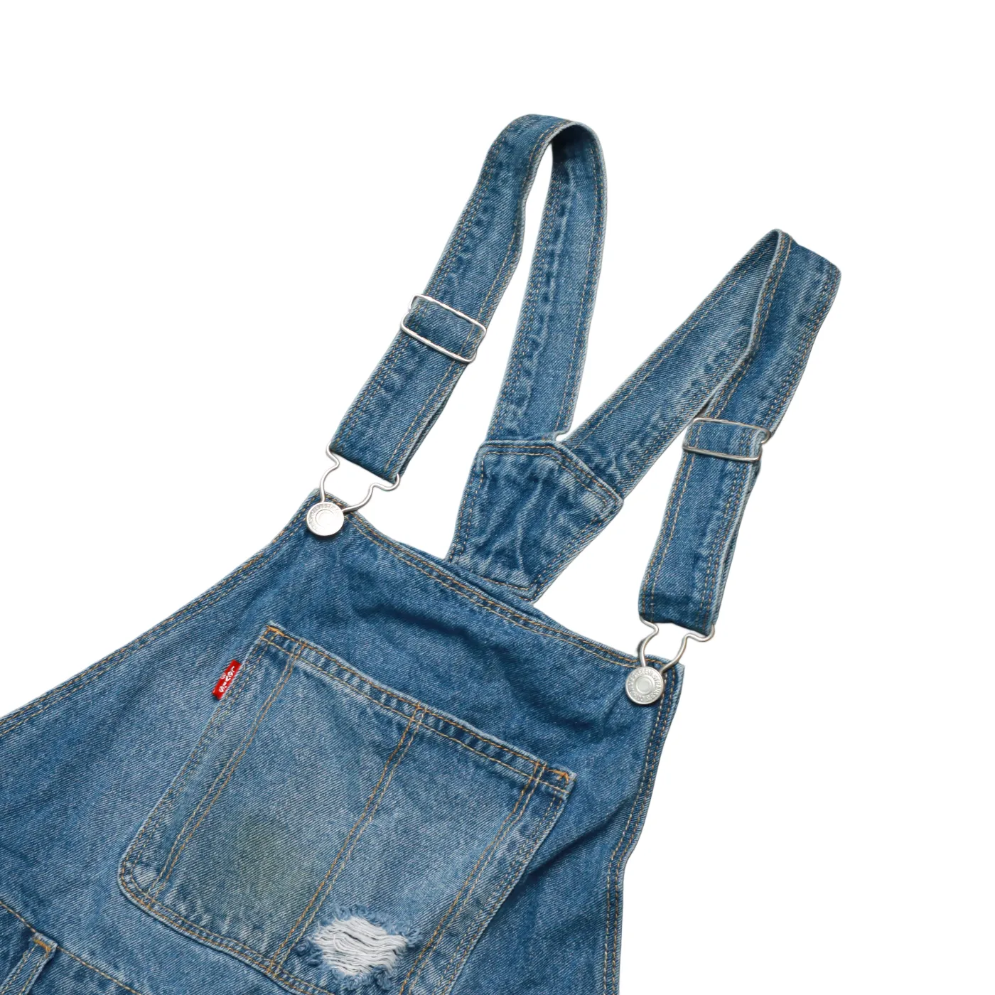 Levi's Kids Denim Shortalls Dungarees Blue Age 14Y
