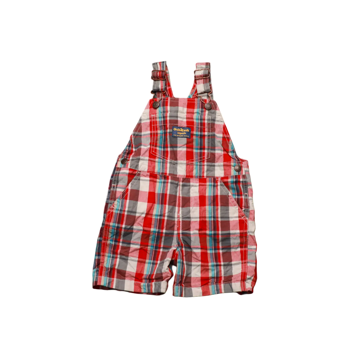 OshKosh Kids Checkered Shortall Dungarees Multi Age 24M