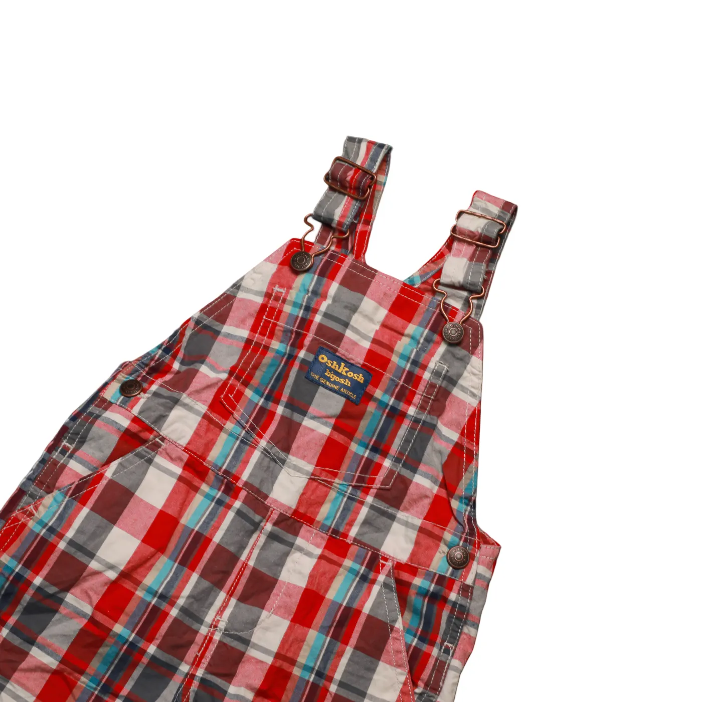 OshKosh Kids Checkered Shortall Dungarees Multi Age 24M