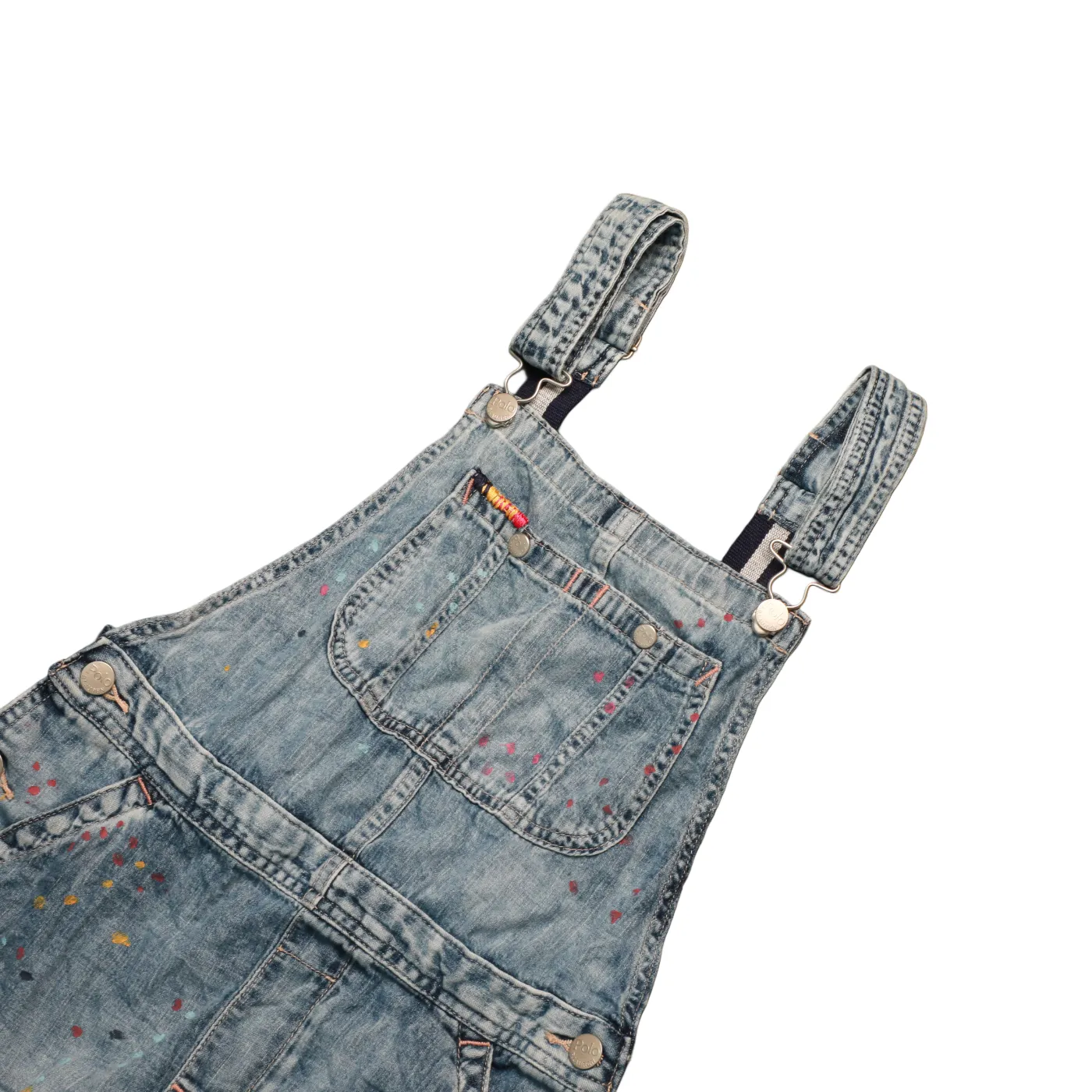 Ralph Lauren Kids Paint Polka Dots Dress Dungarees Blue Age 12Y