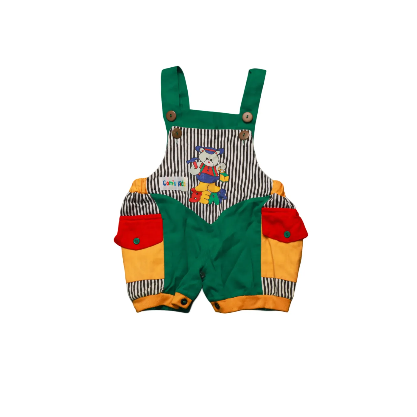 Comet Kids Kids Colour Block Shortalls Dungarees Multi Age 12M