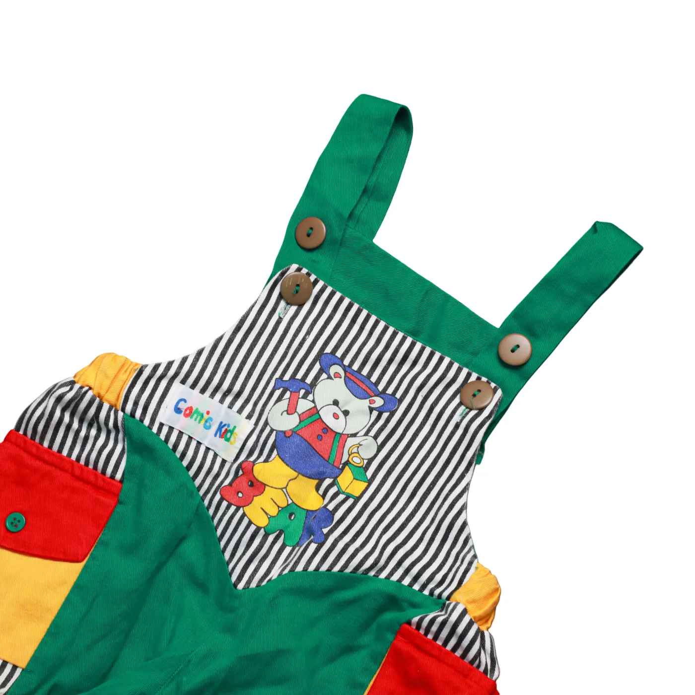 Comet Kids Kids Colour Block Shortalls Dungarees Multi Age 12M