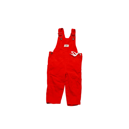 OshKosh Kids Corduroy Dungarees Red Age 12M