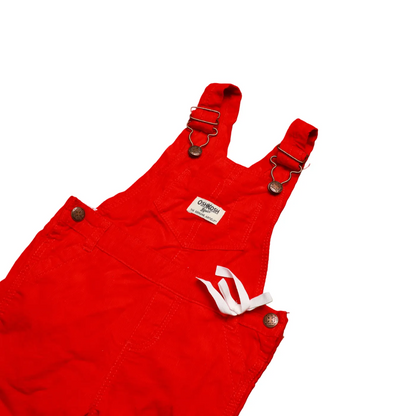 OshKosh Kids Corduroy Dungarees Red Age 12M