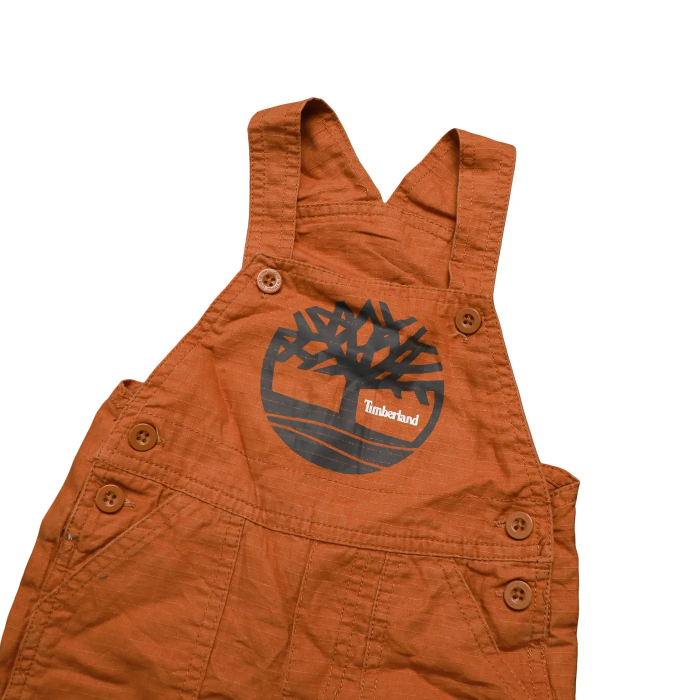 Timberland Kids Shortalls Dungarees Brown Age 12M