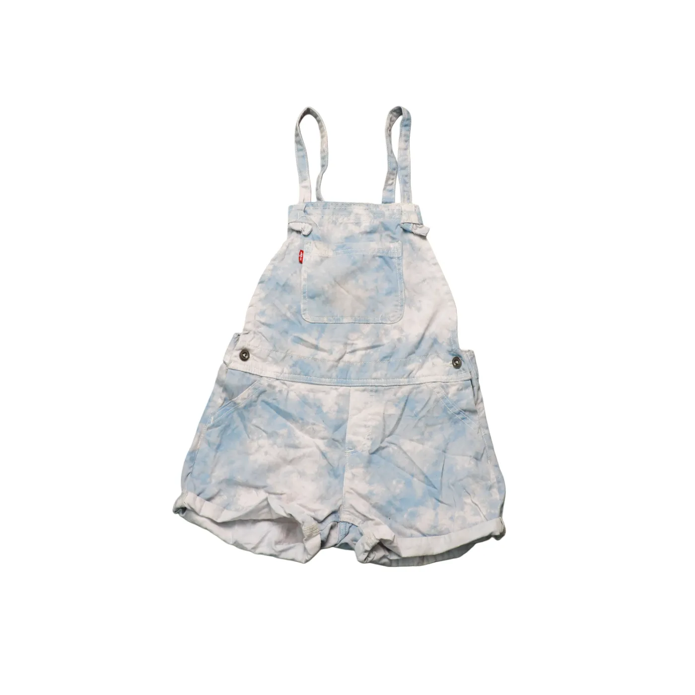 Levi's Kids Tie Dye Shortalls Dungarees Multi Age 9-10Y
