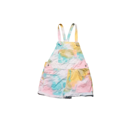 Levi's Kids Tie Dye Shortalls Dungarees Multi Age 13-14Y