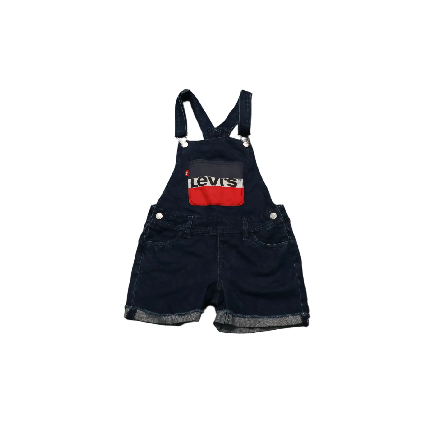 Levi's Kids Big Logo Shortalls Dungarees Blue Age 9-10Y