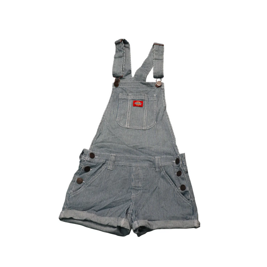 Dickies Kids Striped Shortalls Dungarees Multi Age 14-15Y