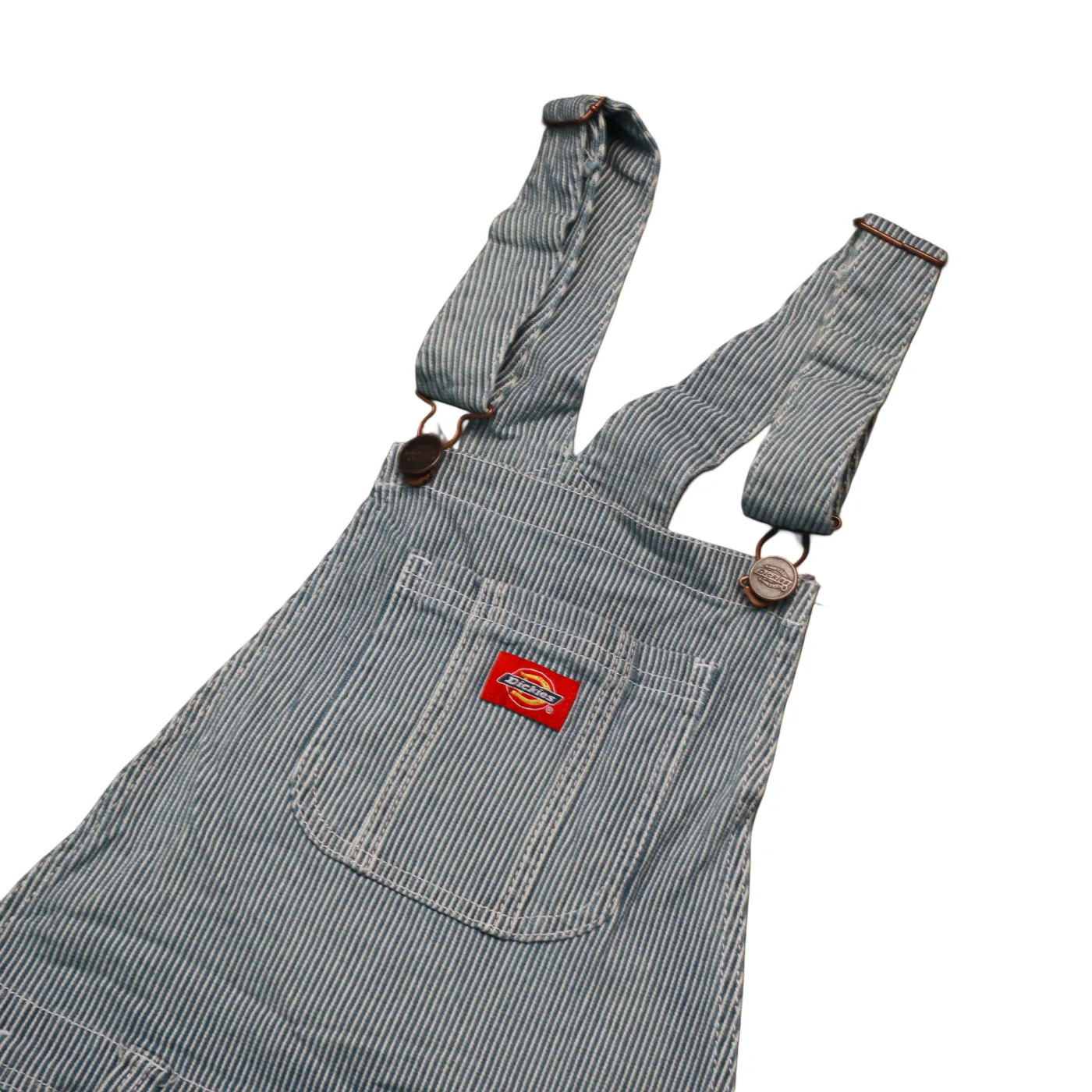 Dickies Kids Striped Shortalls Dungarees Multi Age 14-15Y