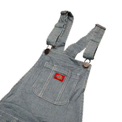 Dickies Kids Striped Shortalls Dungarees Multi Age 14-15Y