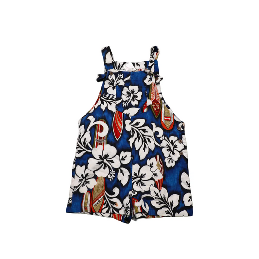 Unbranded Kids Flower Print Shortalls Dungarees Multi Age 6Y