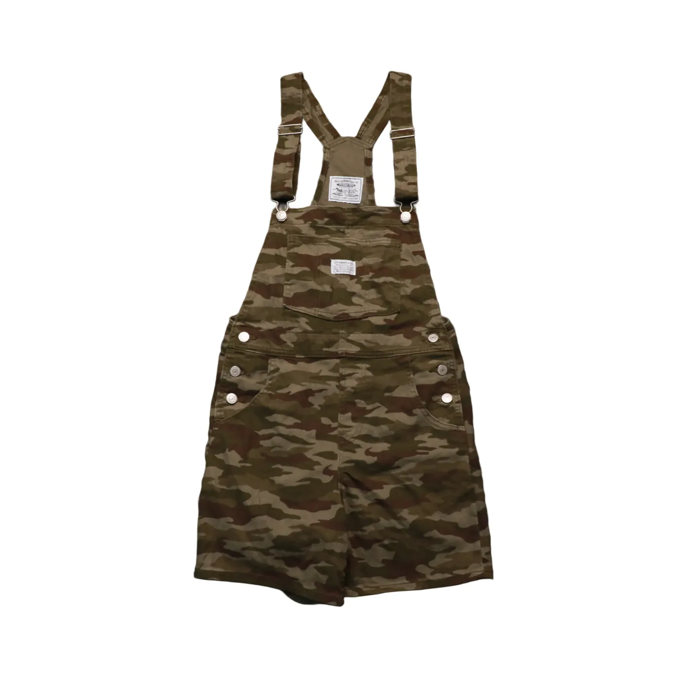 Levi's Kids Shortalls Camo Print Dungarees Multi Age 16Y
