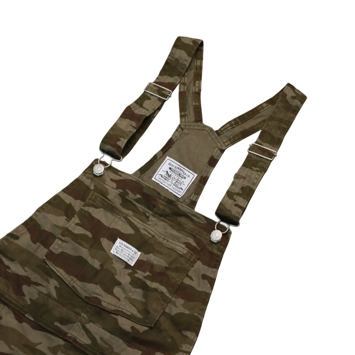 Levi's Kids Shortalls Camo Print Dungarees Multi Age 16Y