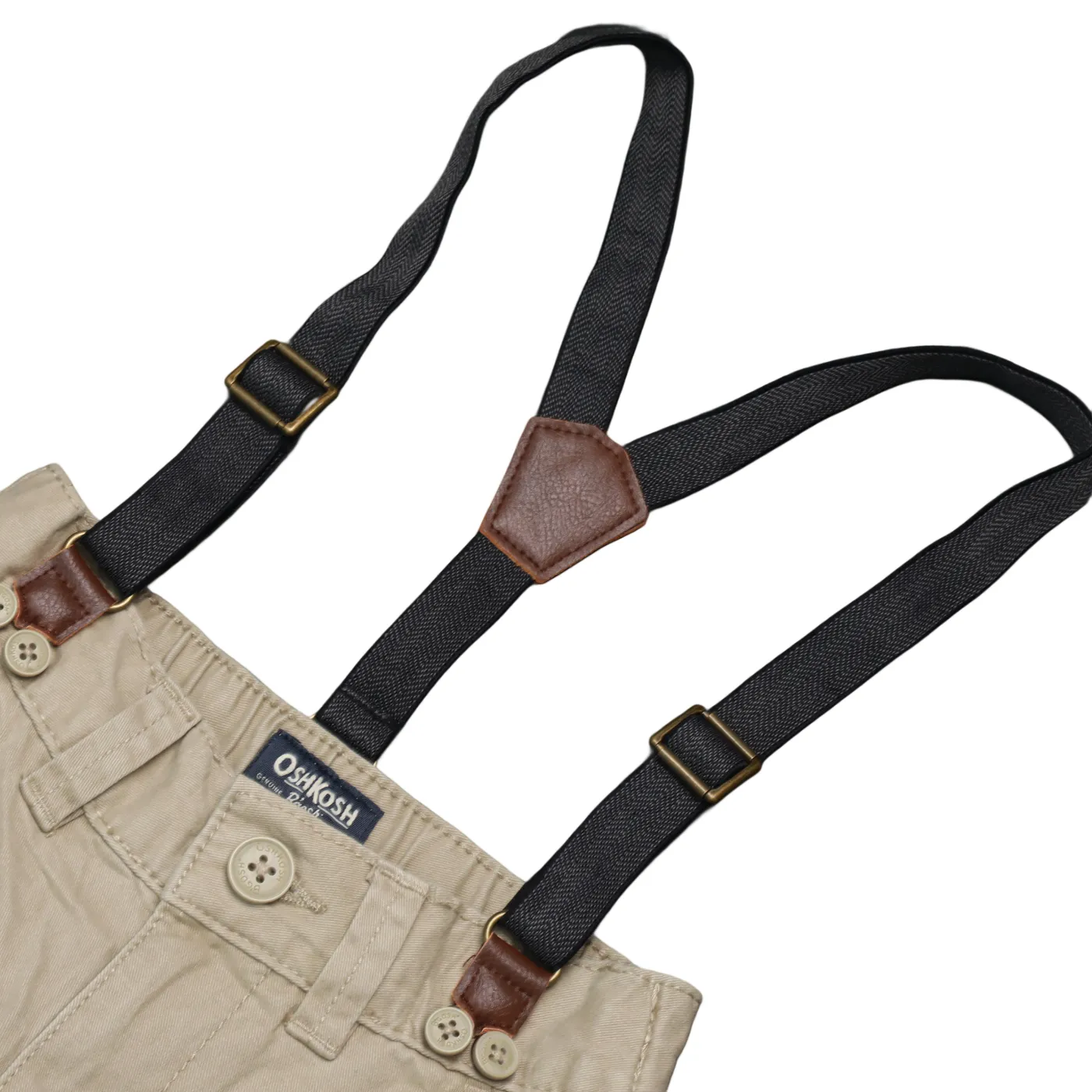 OshKosh Kids Suspender Pants Brown Age 3T