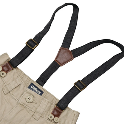 OshKosh Kids Suspender Pants Brown Age 3T