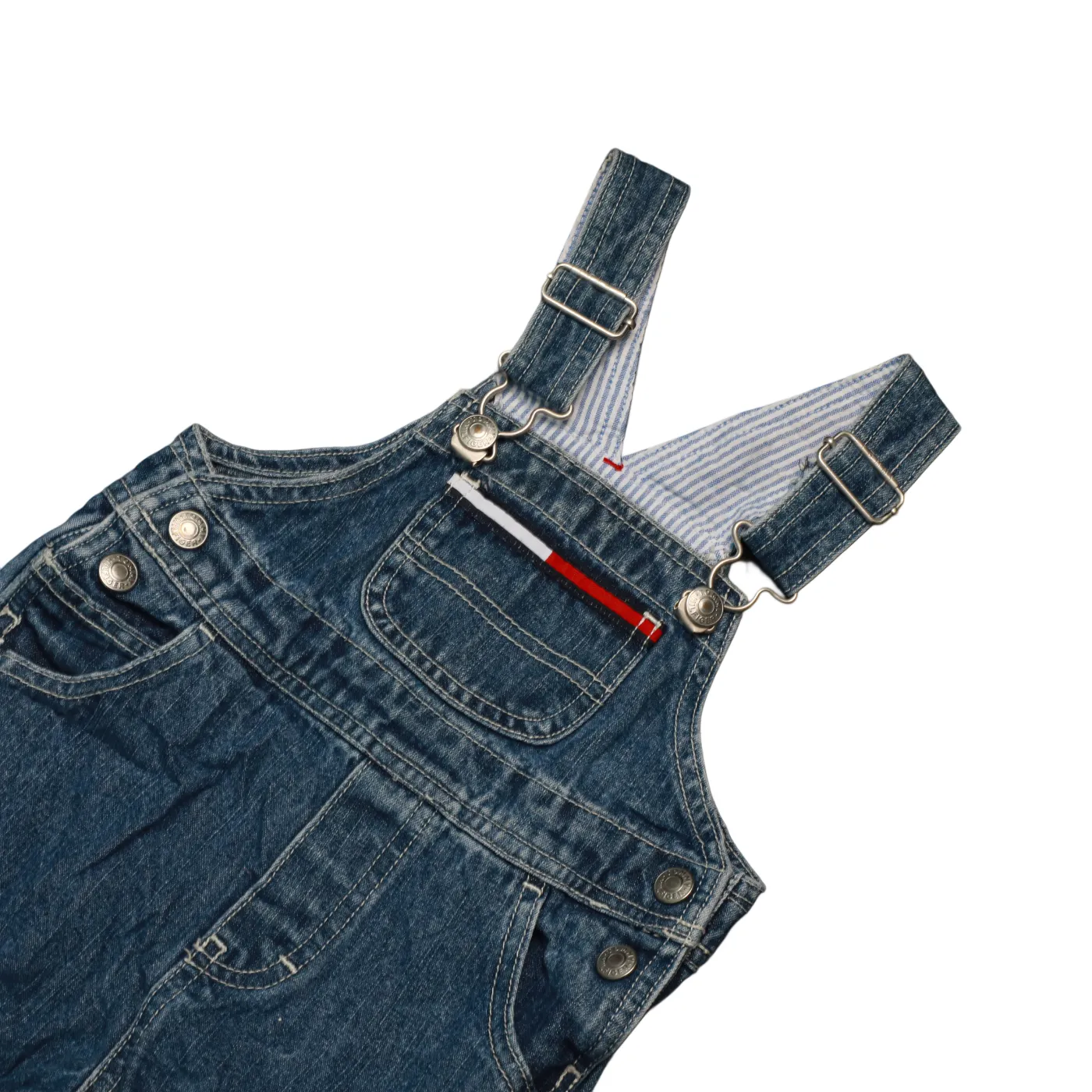 Tommy Hilfiger Kids Denim Dungarees Blue Age 6-12M