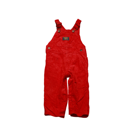 OshKosh Kids Corduroy Dungarees Red Age 12M