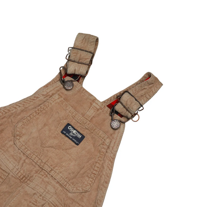 OshKosh Kids Corduroy Checkered Lined Dungarees Brown Age 3Y
