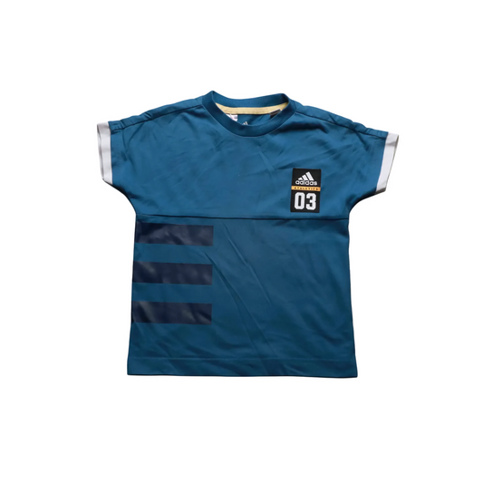 Adidas Kids  T-Shirt Blue Age 4-5Y