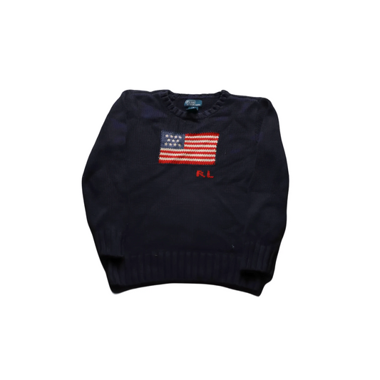 Ralph Lauren Kids Knitwear Jumper Blue Age 7Y