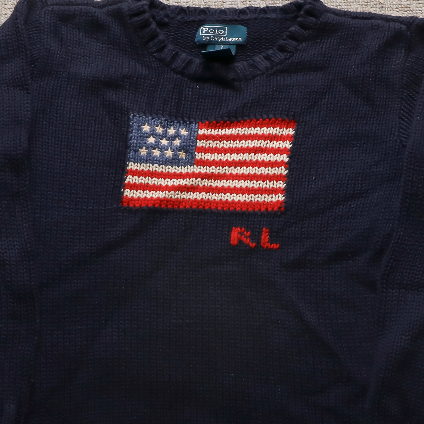 Ralph Lauren Kids Knitwear Jumper Blue Age 7Y