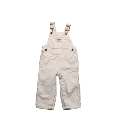 OshKosh Kids Corduroy Dungaree White Age 12M