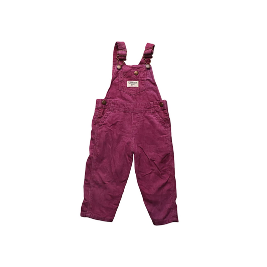OshKosh Kids Corduroy Dungaree Purple Age 12M