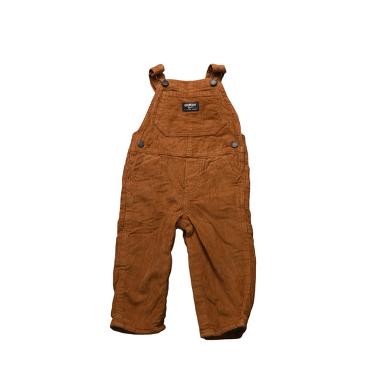 OshKosh Kids Corduroy Dungaree Brown Age 12M