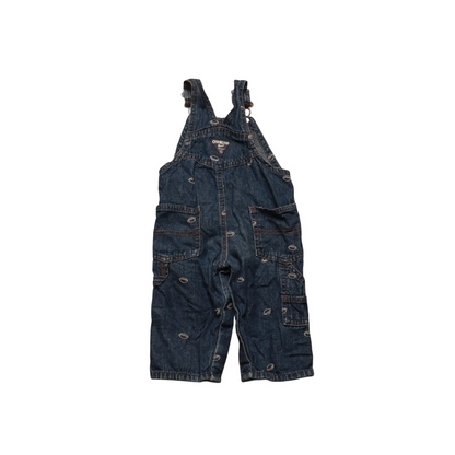 OshKosh Kids Football Embroidery Dungarees Blue Age 9M