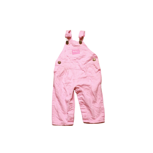 OshKosh Kids Stripped Dungarees Pink Age 6-9M