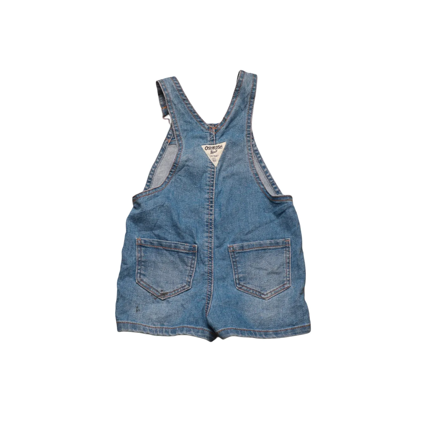 OshKosh Kids Embroidered Flower Shortall Dungarees Blue Age 18M