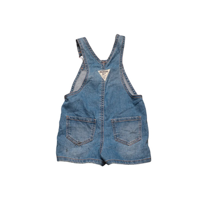 OshKosh Kids Embroidered Flower Shortall Dungarees Blue Age 18M