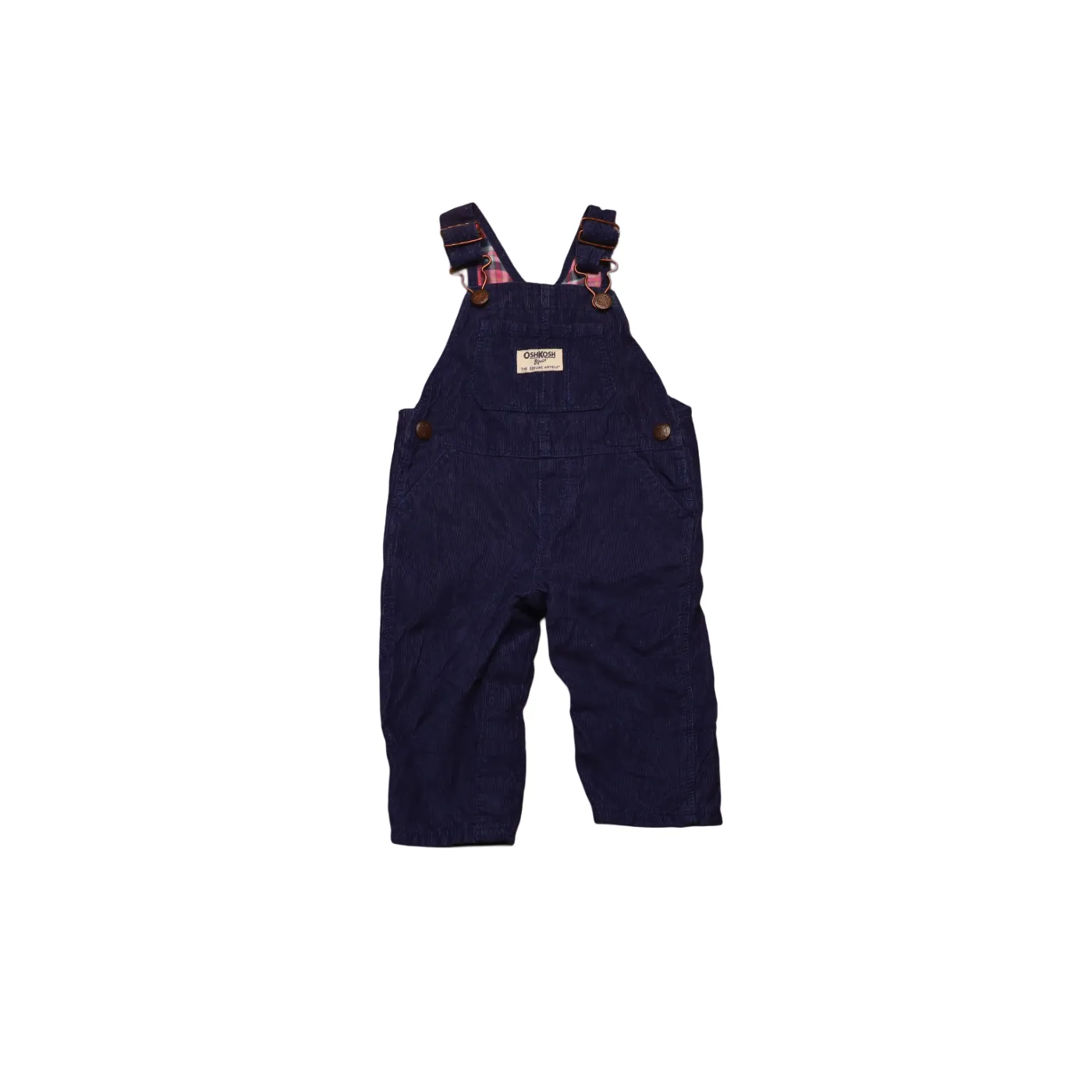OshKosh Kids Girls Checkered Line Dungarees Purple Age 6M