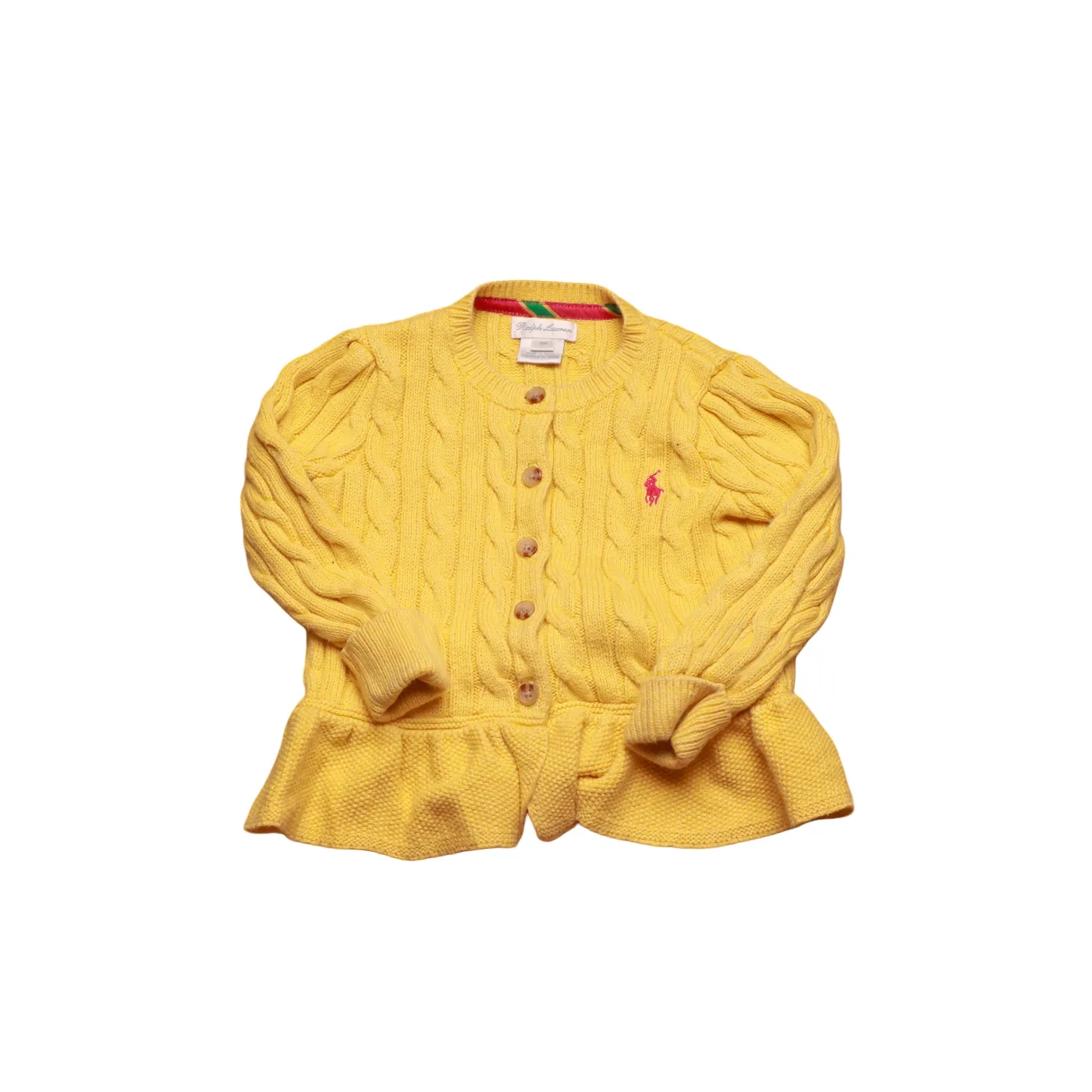 OshKosh Kids Girls Knitwear Cardigan Yellow Age 18M